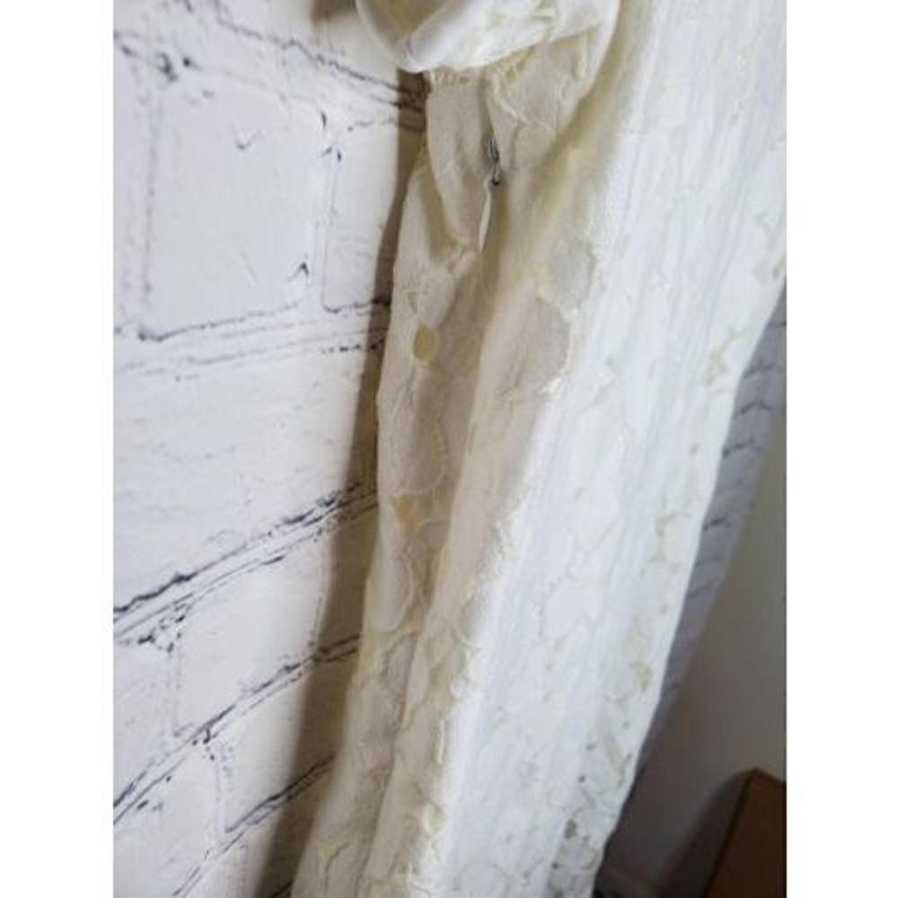 PAPPAGALLO White Floral Fitted Dress Size 10 - Picture 4 of 4